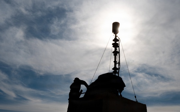 379th Expeditionary Civil Engineering Squadron move a sensor