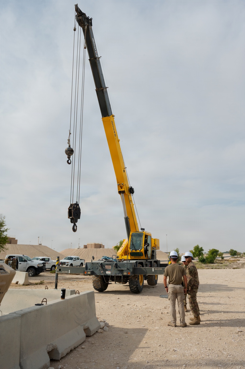 379th Expeditionary Civil Engineering Squadron move a sensor