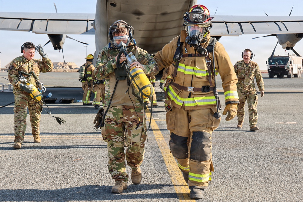 386th AEW Crash Rescue Exercise