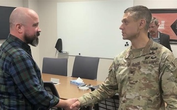 USACE honors Lucas Morrow with Division Commander Coin