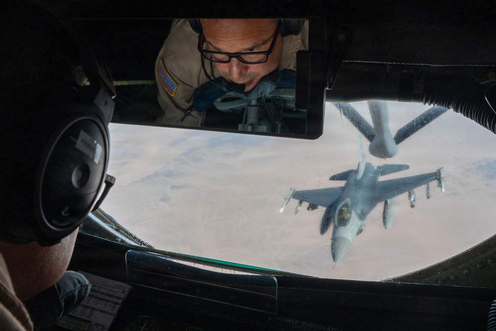 74th EARS conducts aerial refueling mission within CENTCOM