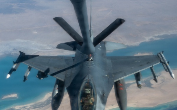 74th EARS conducts aerial refueling mission within CENTCOM