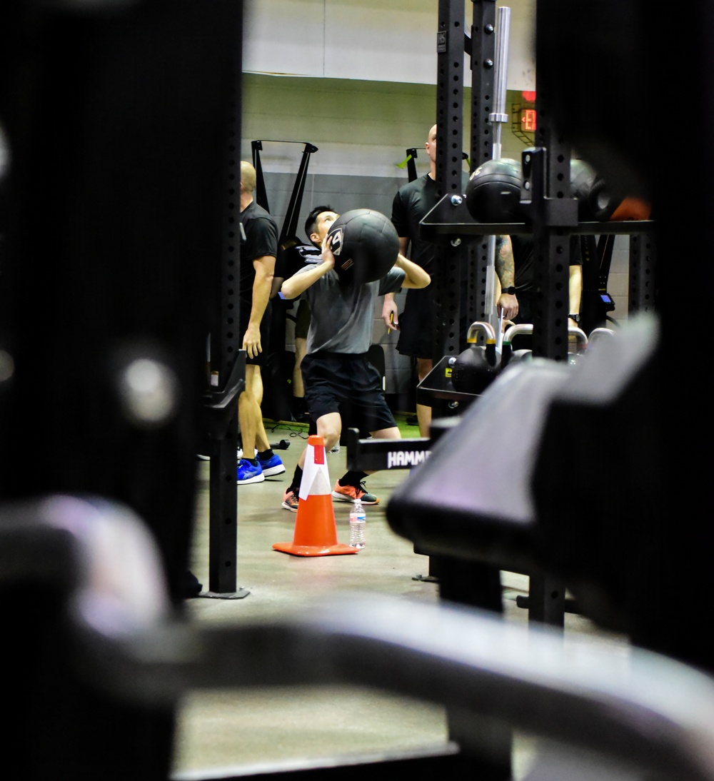 Secretary Of War Participates in Troop PT