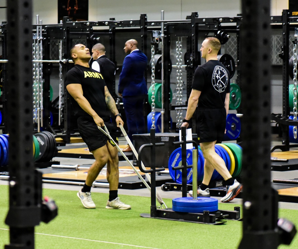 Secretary Of War Participates in Troop PT