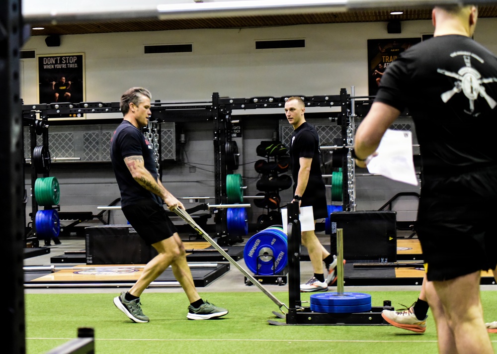 Secretary Of War Participates in Troop PT