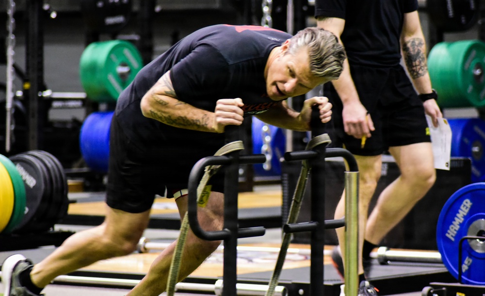 Secretary Of War Participates in Troop PT