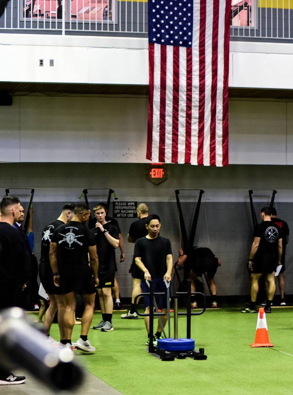 Secretary Of War Participates in Troop PT