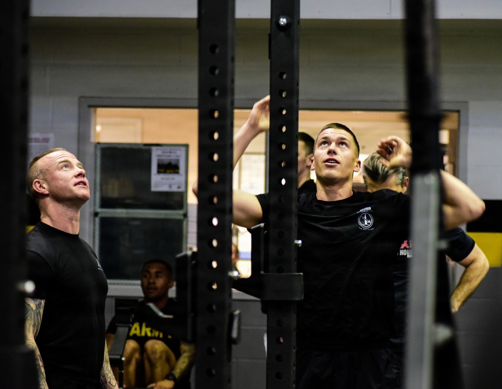 Secretary Of War Participates in Troop PT