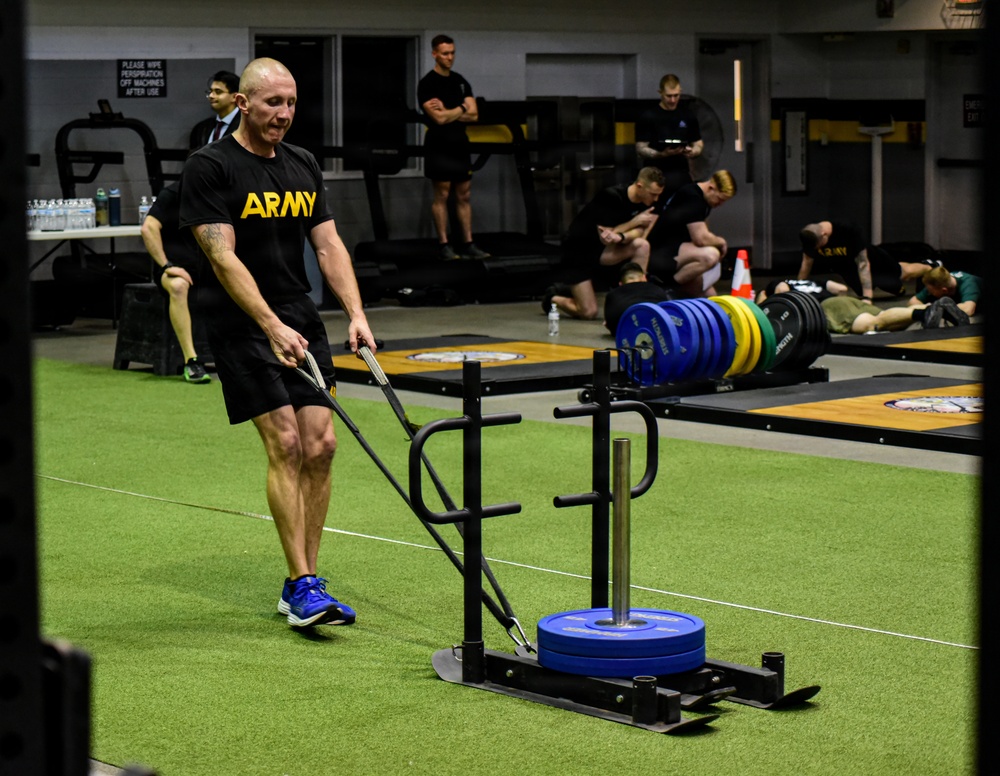 Secretary Of War Participates in Troop PT