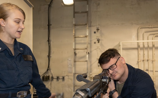 USS Iwo Jima Sailors Conduct Weapon Familiarization