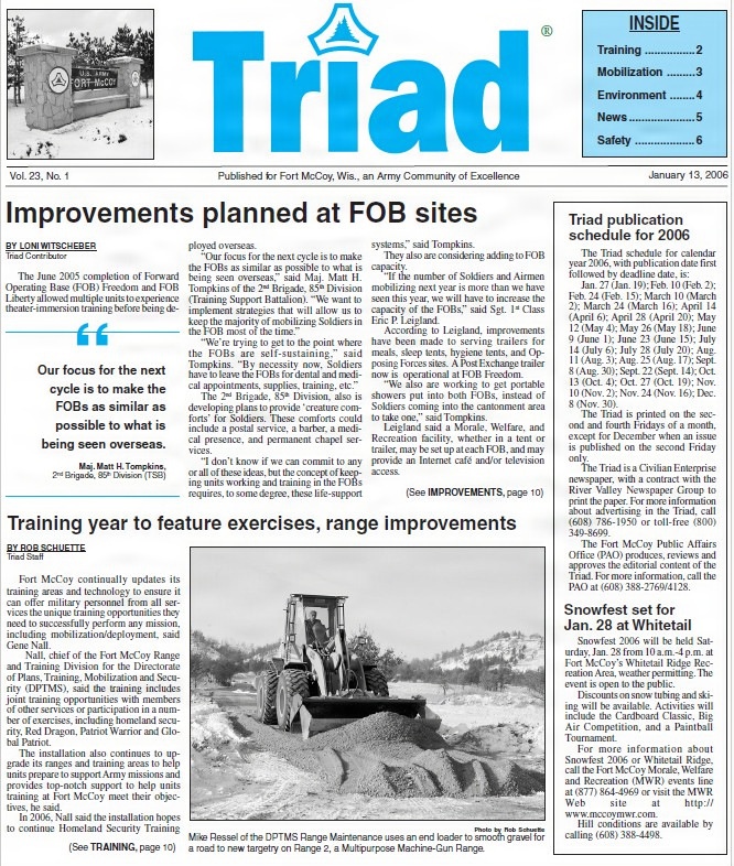 This Month in Fort McCoy History — January