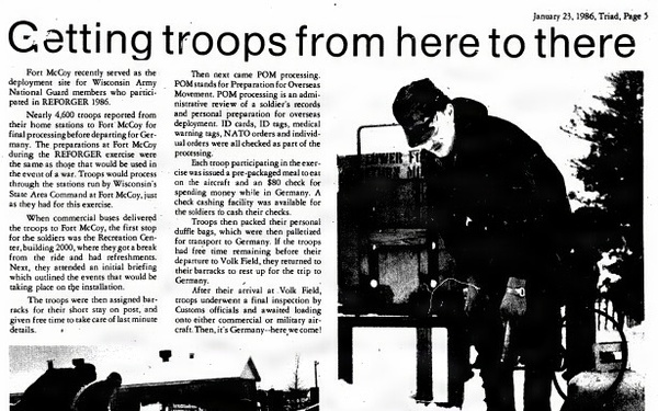 This Month in Fort McCoy History — January