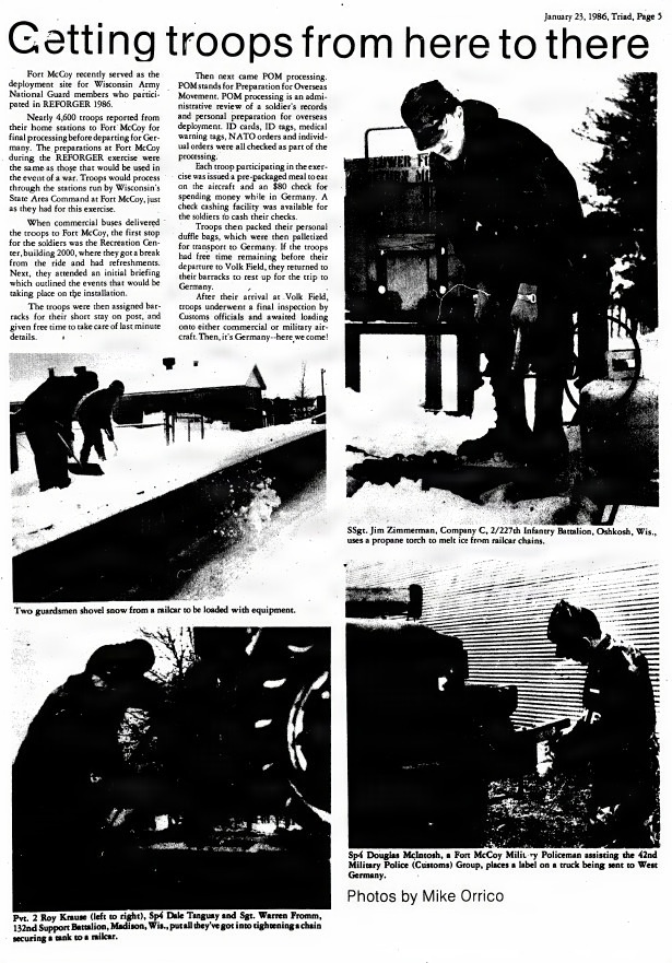 This Month in Fort McCoy History — January