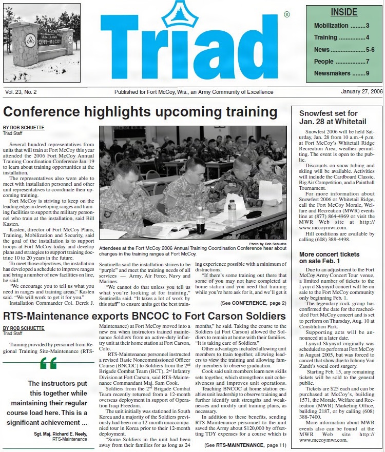 This Month in Fort McCoy History — January