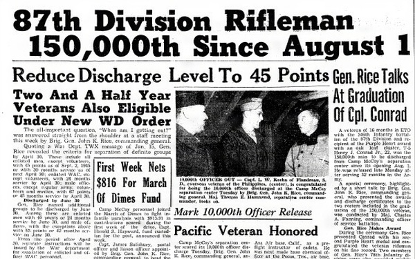 This Month in Fort McCoy History — January