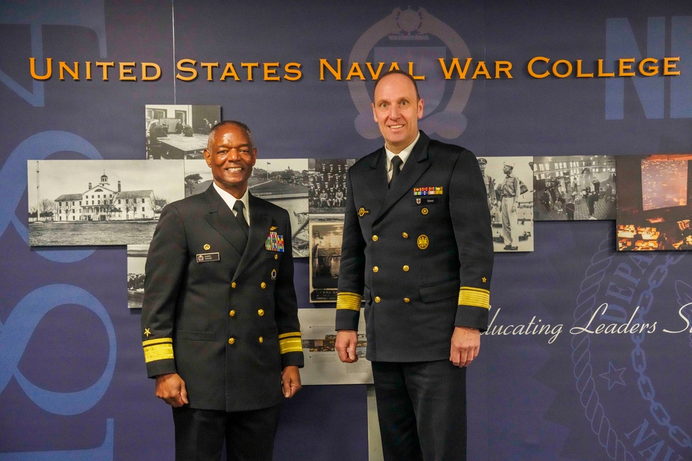 German naval academy leader visits U.S. Naval War College
