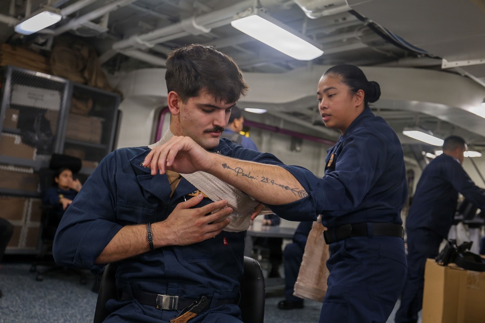 Abraham Lincoln conducts combat casualty care training