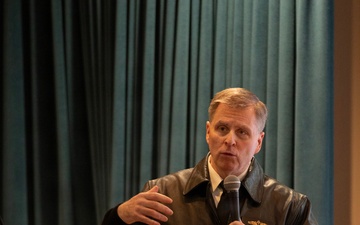 Vice Adm. Fred Kacher speaks at WTI Re-Blue