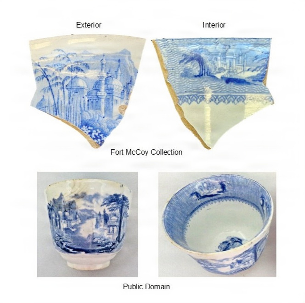 Fort McCoy ArtiFACT: Siam Transfer Print, Ironstone Rim Fragment