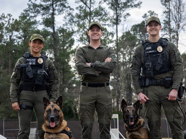 K-9 Handlers at MCAS Cherry Point