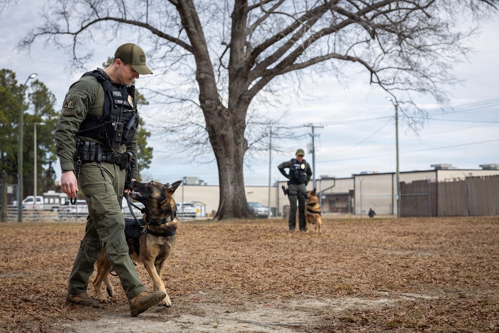 K-9 Handlers at MCAS Cherry Point