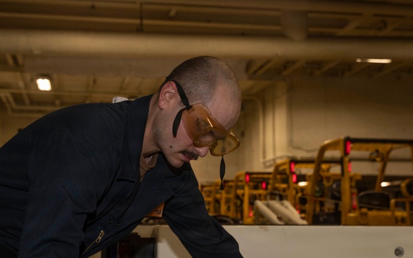 Abraham Lincoln conducts routine maintenace