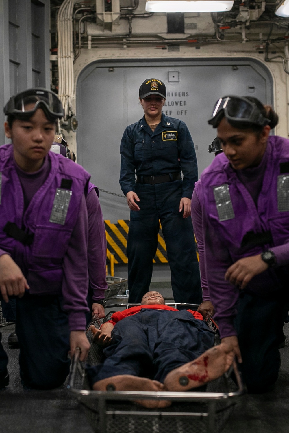 USS Tripoli Conducts General Quarters Drill