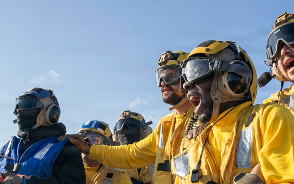 USS Tripoli Conducts General Quarters Drill