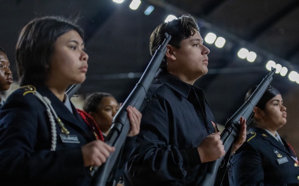 JROTC Cadets Compete in Drill and Ceremony Competition at D.C. Armory