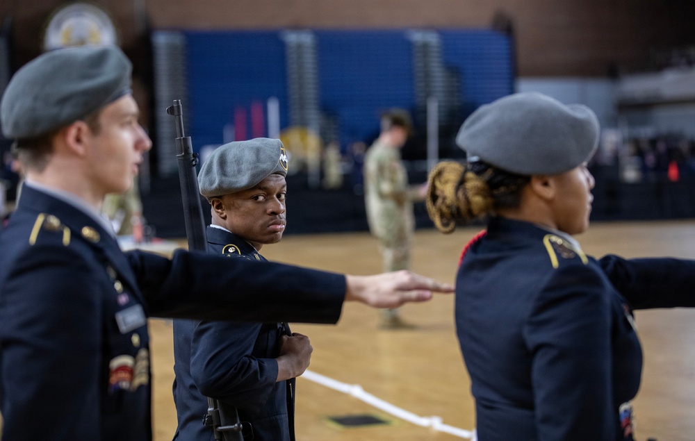 JROTC Cadets Compete in Drill and Ceremony Competition at D.C. Armory