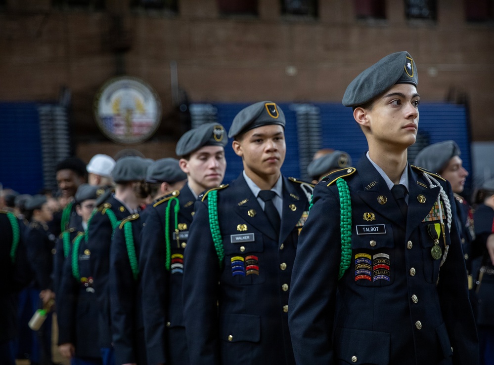 JROTC Cadets Compete in Drill and Ceremony Competition at D.C. Armory