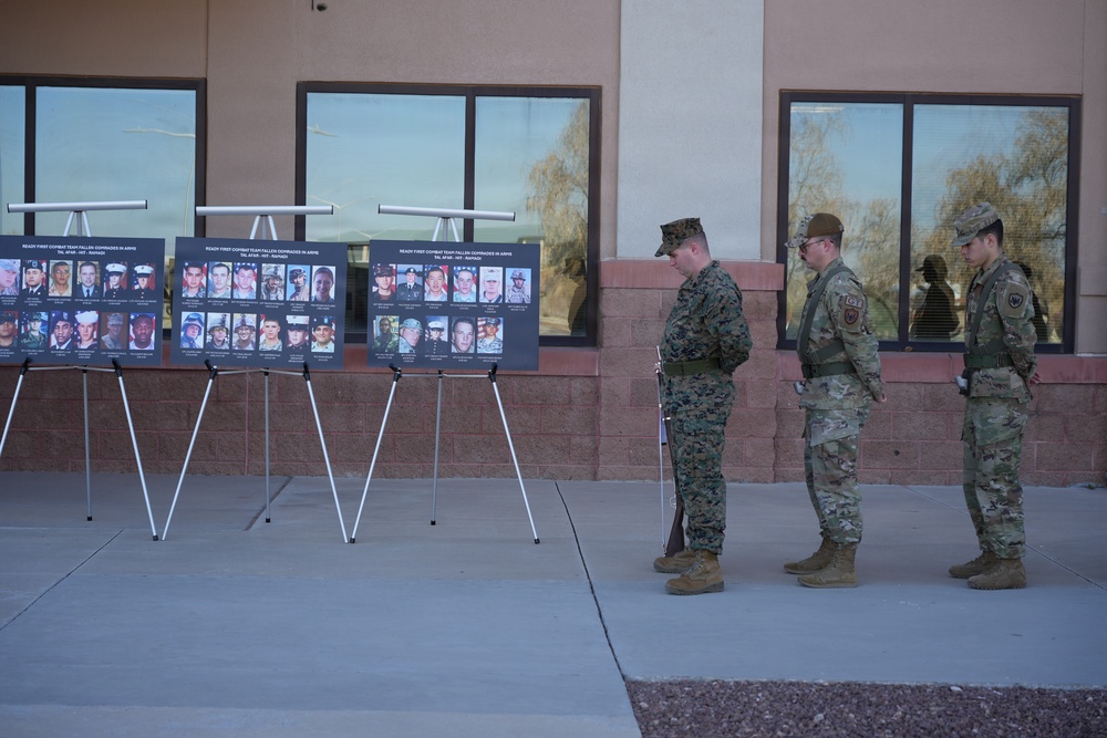 Joint color guard pays tribute during roll call