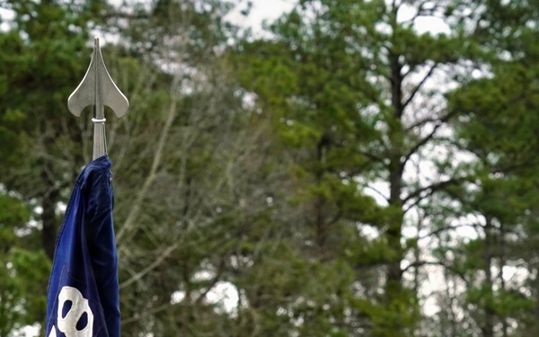 U.S. Army Sgt. Cedric Williams stands fast during Change of Responsibility Ceremony