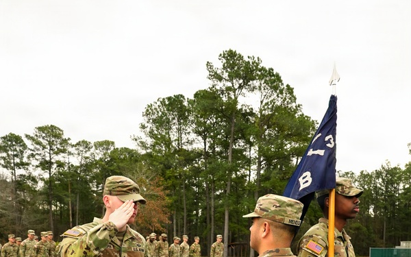 Basic Leader Course students conduct Change of Responsibility Ceremony
