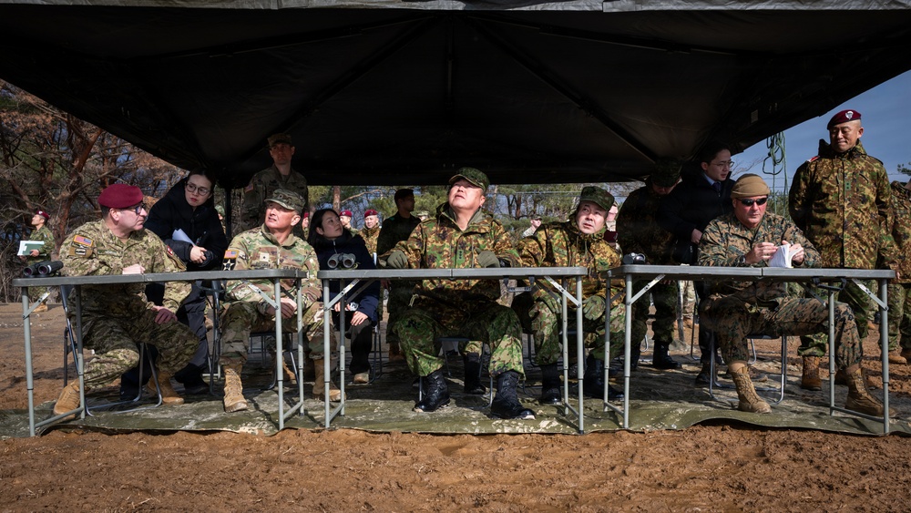 U.S., Japan Self Defense Force Conducts Static Line Jump