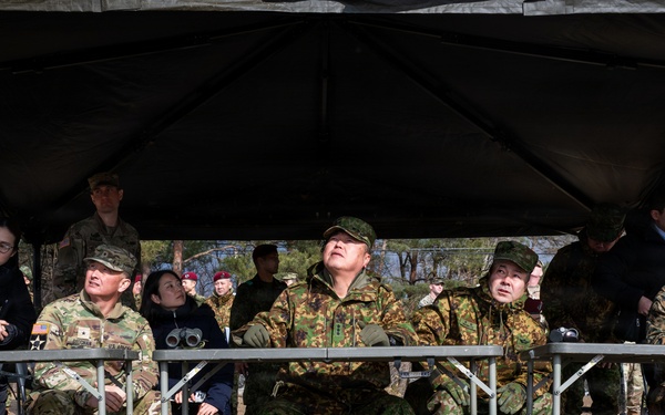 U.S., Japan Self Defense Force Conducts Static Line Jump