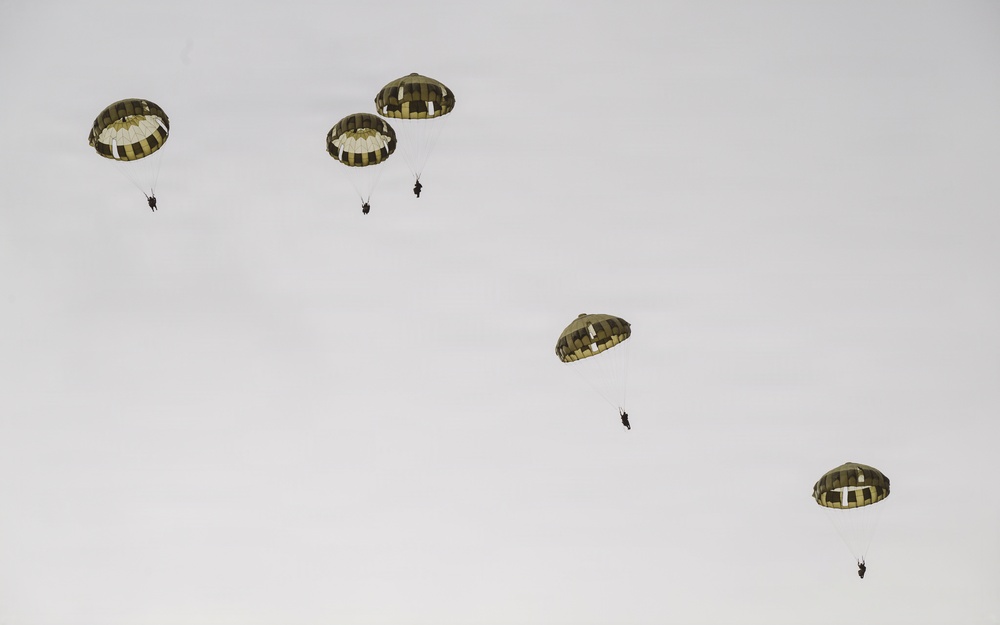 U.S., Japan Self Defense Force Conducts Static Line Jump