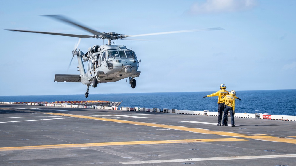 USS Tripoli Conducts Flight Operations