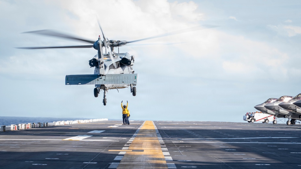 USS Tripoli Conducts Flight Operations