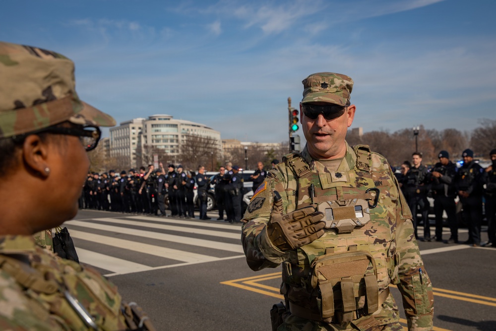 Joint Task Force Magnolia commander joins a dignified escort for fallen Metropolitan Police Department Officer