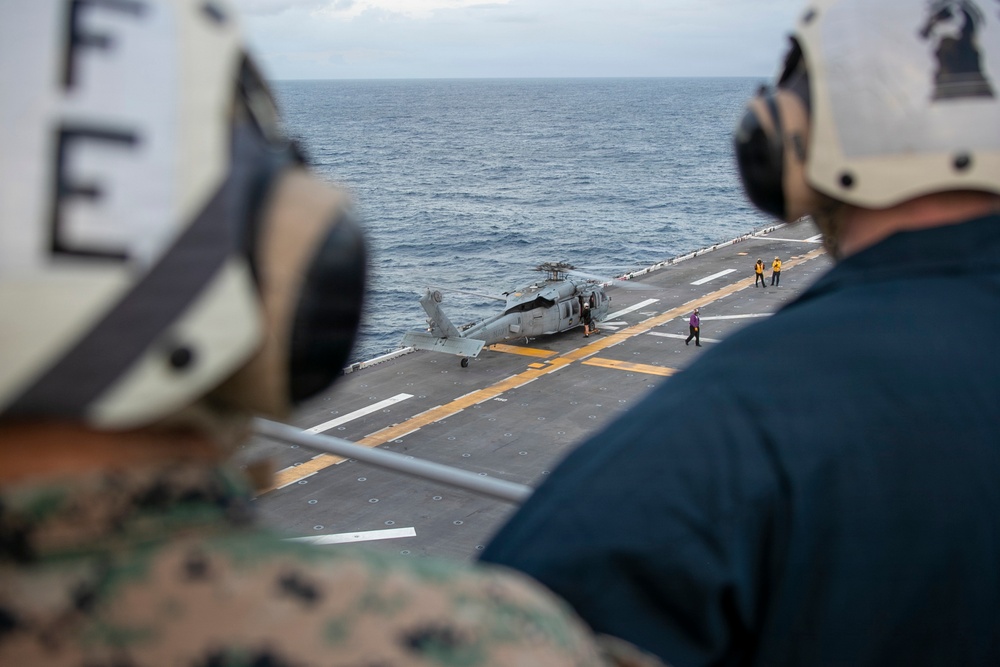 USS Tripoli Conducts Flight Operations
