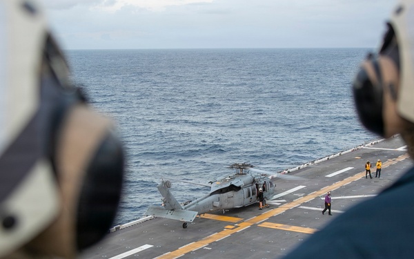 USS Tripoli Conducts Flight Operations