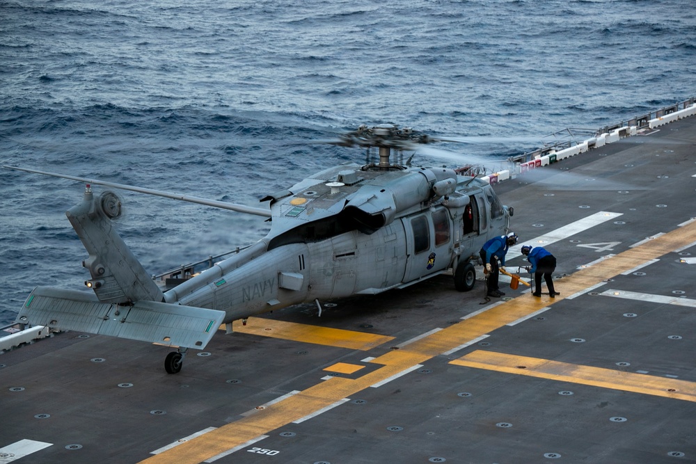 USS Tripoli Conducts Flight Operations