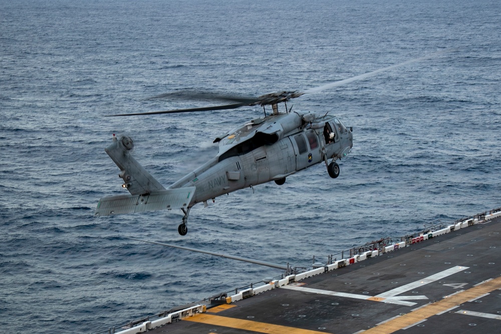 USS Tripoli Conducts Flight Operations