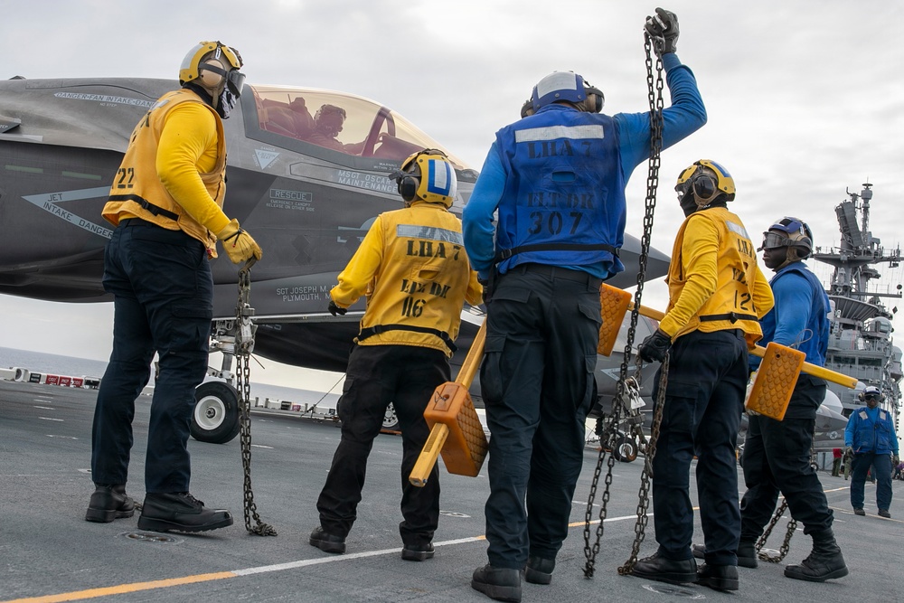 USS Tripoli Conducts Flight Operations