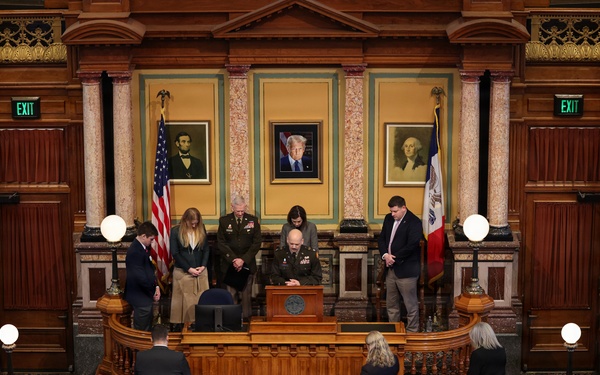 Iowa National Guard chaplain delivers invocation during 2026 Condition of the Guard