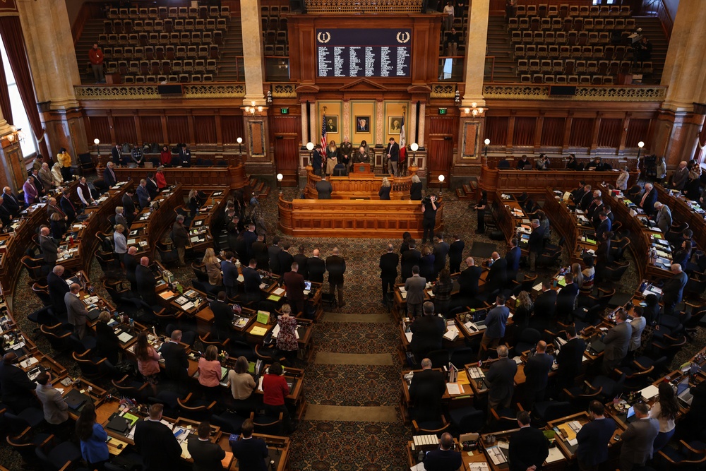 Iowa National Guard chaplain delivers invocation during 2026 Condition of the Guard
