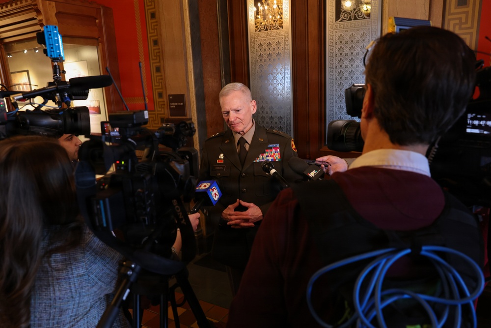 Adjutant general speaks with media following 2026 Condition of the Guard