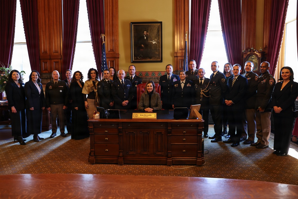 Iowa National Guard and Kosovo leaders meet with governor following 2026 Condition of the Guard