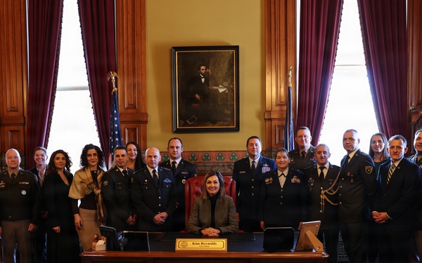 Iowa National Guard and Kosovo leaders meet with governor following 2026 Condition of the Guard